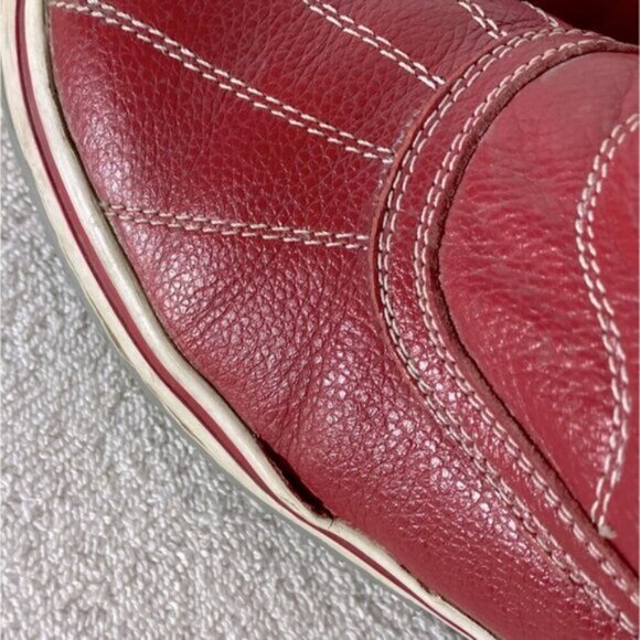 Vintage Atelier Noir Thinsulate Red Leather Lace Up Round Toe Winter Boots 8 - Picture 10 of 13